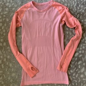 Coral/pink long sleeve swiftly